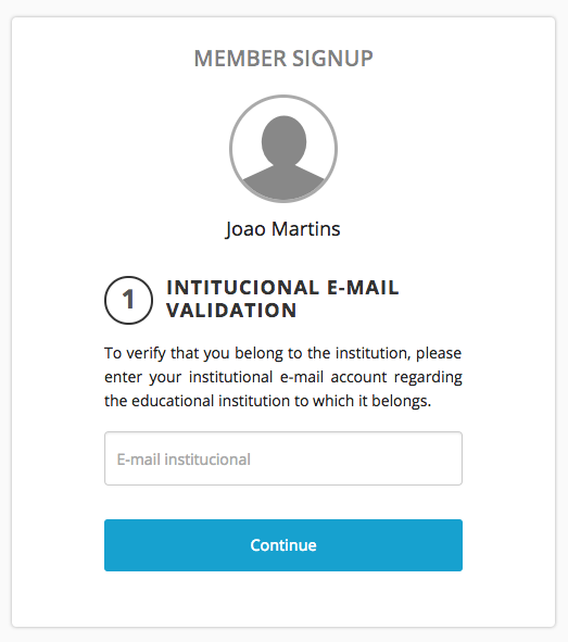 Caso pretenda validar a origem dos seus membros, pode fazê-lo através do domínio do e-mail.