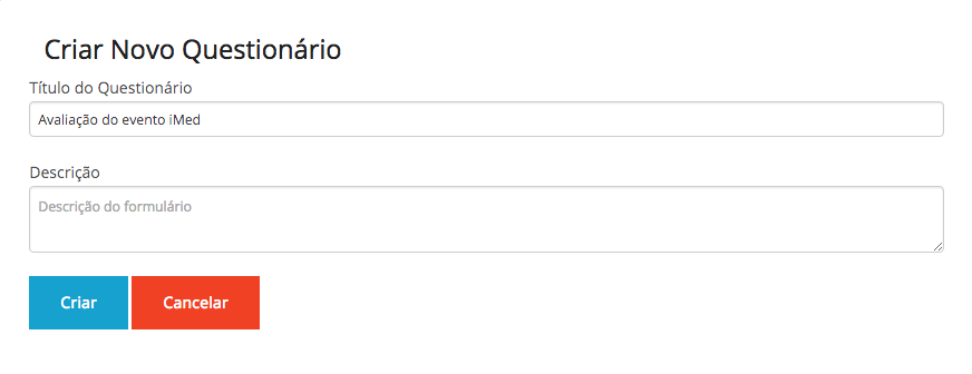 Crie facilmente questionários configuráveis para cada um dos seus eventos.